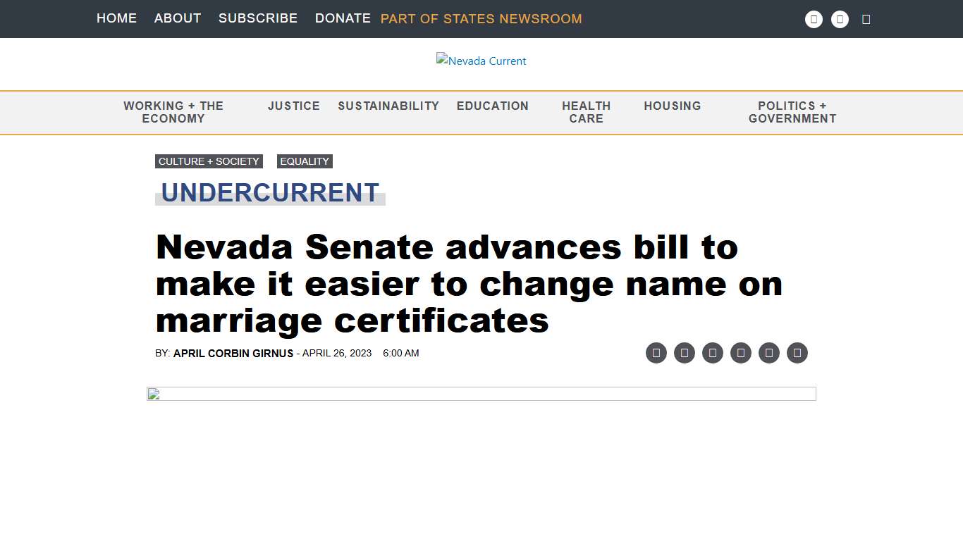 Nevada Senate advances bill to make it easier to change name on marriage certificates • Nevada Current